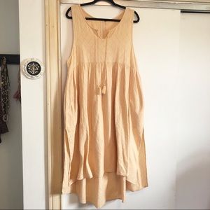 Free People Peach Woven Tunic Dress